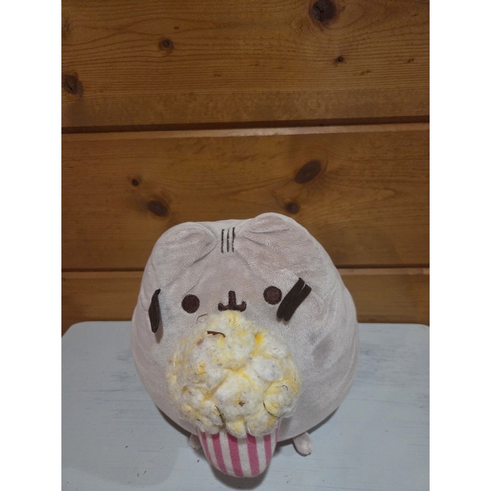 Gund PUSHEEN 9" Kitty Cat Popcorn Plush Snackables Stuffed‎ E51